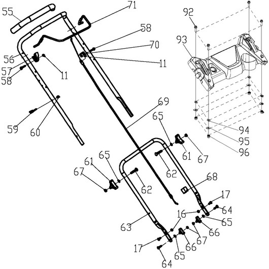 Рукоятка Champion LM4622 после 2020г.